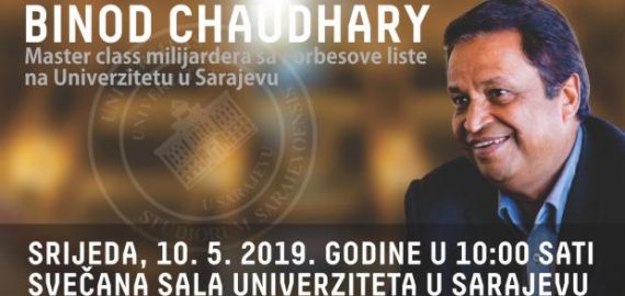 Posjeta i predavanje Binoda Chaudharyja, milijardera sa Forbesove liste, na UNSA