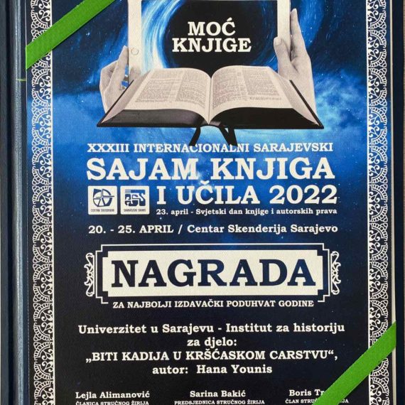 Institutsko izdanje nagrađeno na sarajevskom “Sajmu knjiga i učila 2022”